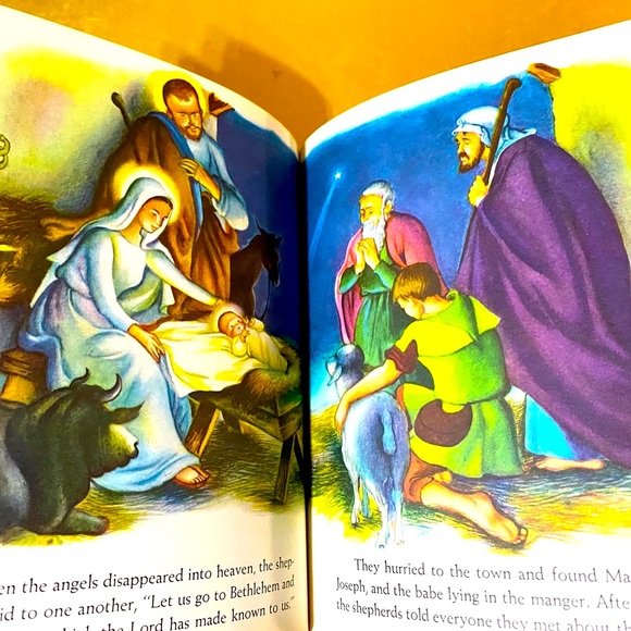 CHRISTMAS VTG 60’s A LITTLE GOLDEN BOOK THE CHRISTMAS STORY HARDCOVER #158 - Picture 10 of 15
